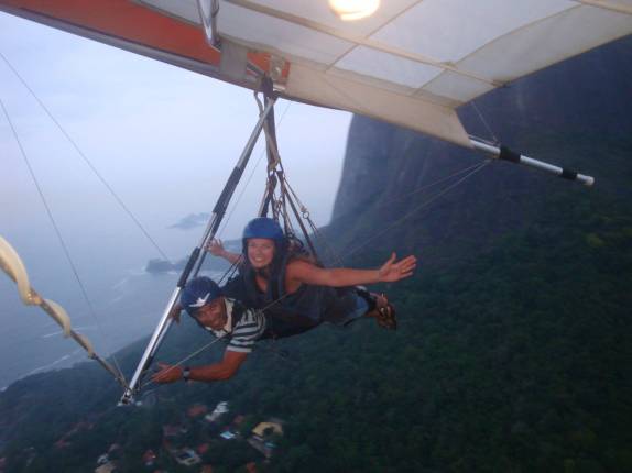 Voando de asa delta no Rio de Janeiro - RJ